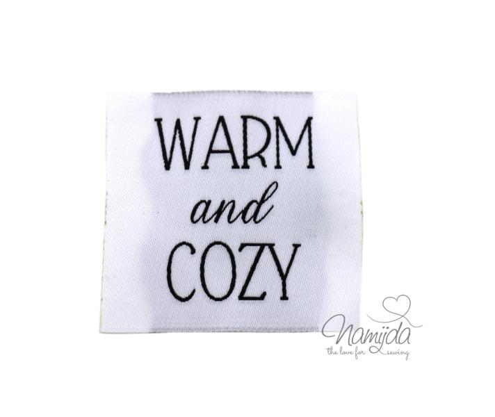 1 STCK. ♥ XL NAMIJDA EP WEBETIKETTEN - WARM and COZY - WEISS ♥