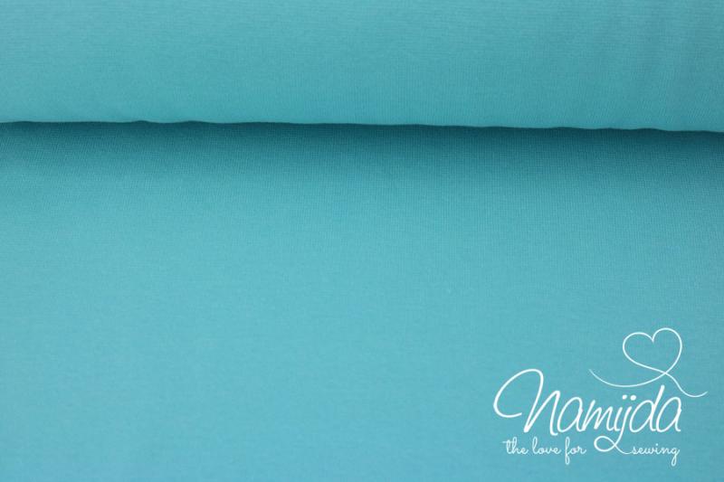 ♥0,5 Mtr. BIO Bündchen GLATT - EIS BLAU - Schlauch ♥