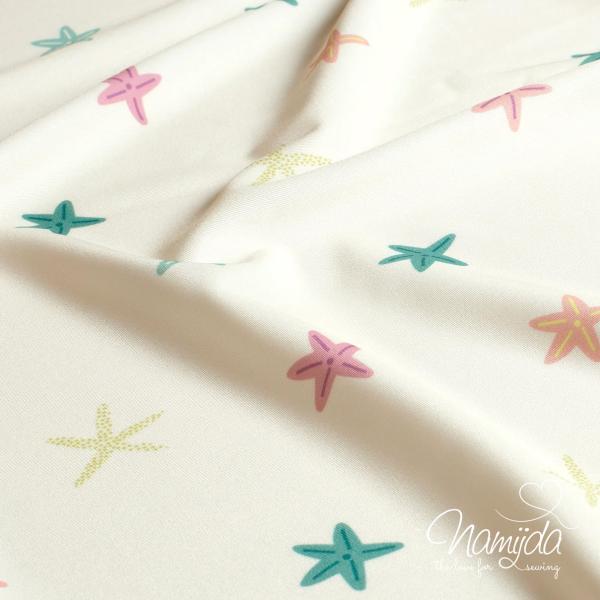 0,5 MTR. ♥ BADELYCRA BUNTE SEESTERNE UV SCHUTZ 50+  ♥