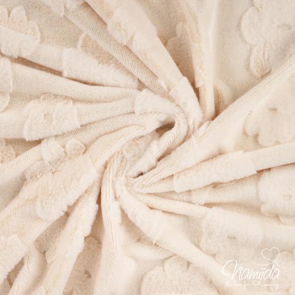 0,5 MTR. ♥ DAISIES SOFT TEDDY NATUR ♥