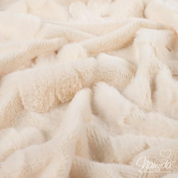 0,5 MTR. ♥ DAISIES SOFT TEDDY NATUR ♥