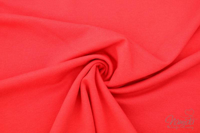 0,5 MTR. ♥  UNI BIO BAUMWOLLJERSEY ROT ♥