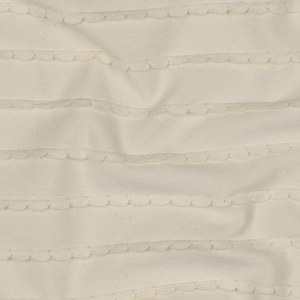 0,5 MTR. ♥ RÜSCHEN JERSEY - NATUR ♥