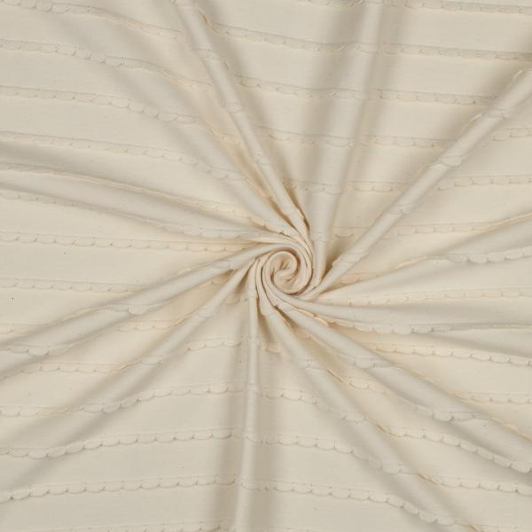 0,5 MTR. ♥ RÜSCHEN JERSEY - NATUR ♥