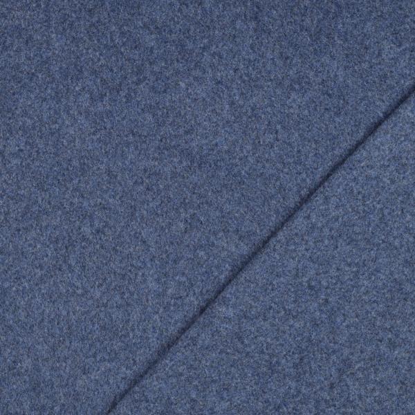 0,5 MTR. ♥ Doubelface Baumwollfleece JEANS MELANGE - 100% Baumwolle ♥
