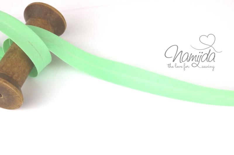 1 MTR. ♥ BAUMWOLL SCHRÄGBAND HeLL-MiNT - 20mm♥