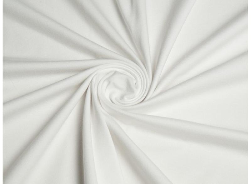 0,5 MTR. ♥  UNI BIO BAUMWOLLJERSEY WeiSS ♥