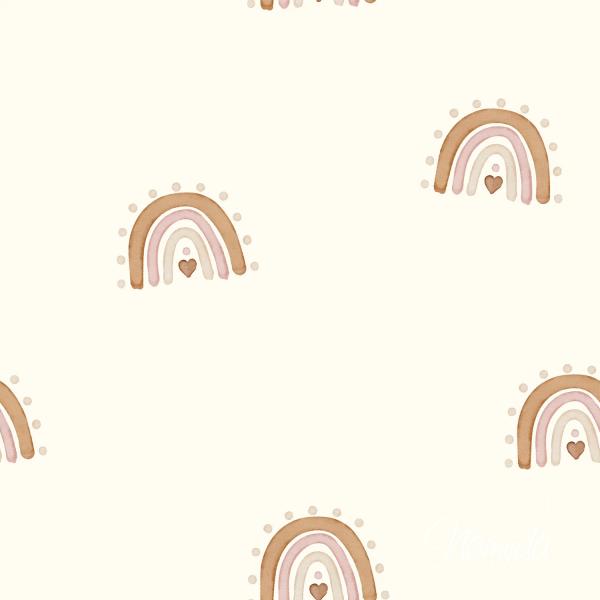 0,5 MTR. ♥ MuSSELIN PASTELL REGENBOGEN LIEBE ♥