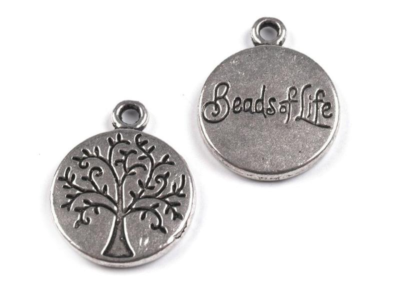 1 Stück - BAUM ANHäNGER - SiLBER - 12mm