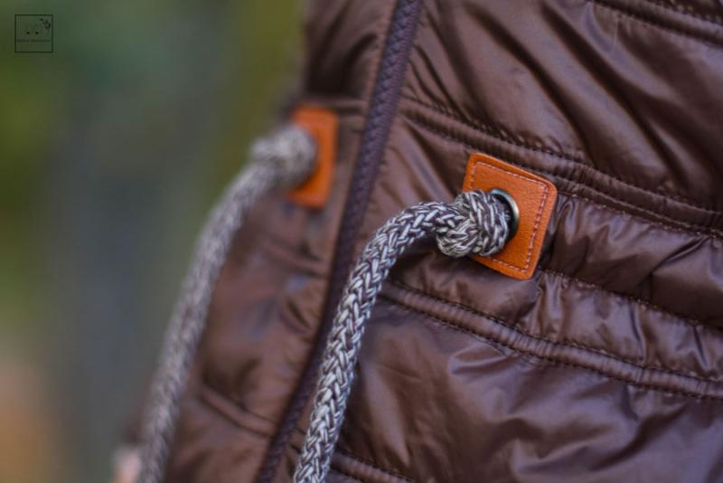 0,5 MTR. ♥ Abgesteppter Jackenstoff - GLÄNZEND BRAUN ♥ -