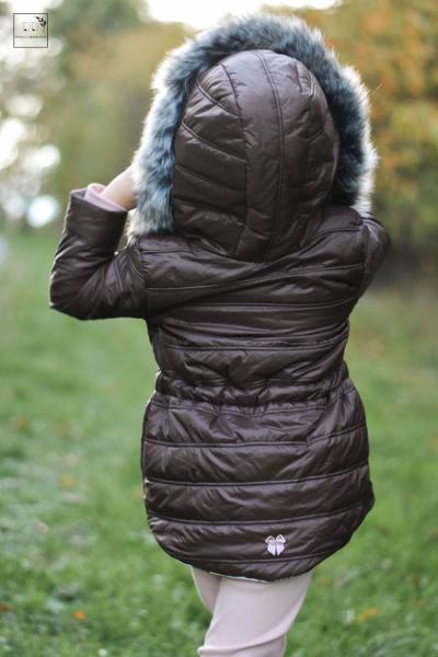 0,5 MTR. ♥ Abgesteppter Jackenstoff - GLÄNZEND BRAUN ♥ -