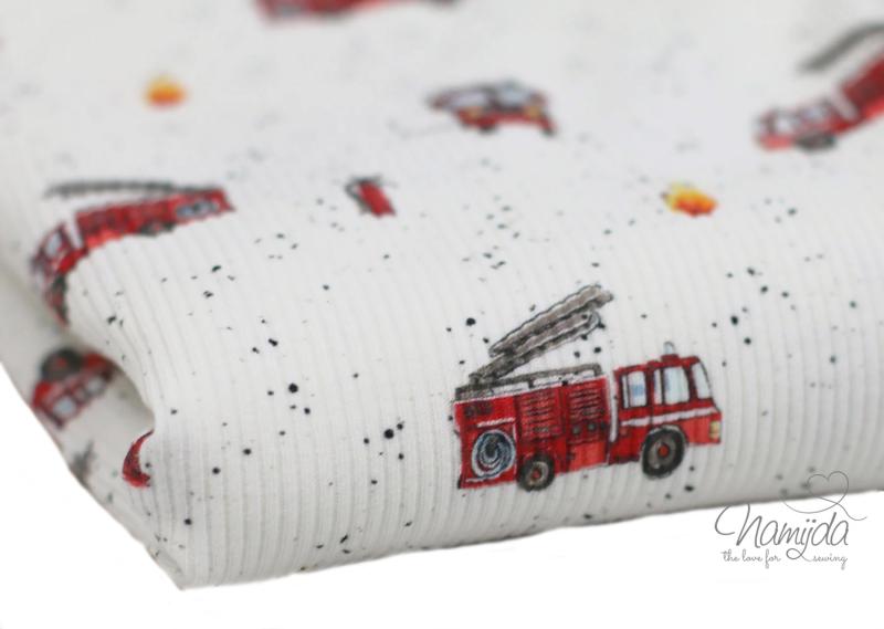 0,5 MTR.  ♥ RIPPSTRICK JERSEY FEUERWEHR SPRENKEL ♥