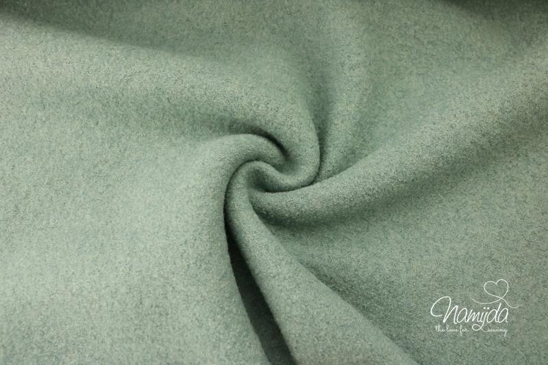 0,50 MTR. WeiCHER WoLLWALK -  DuSTY MINT - 100% WoLLE  (mulesingfrei)