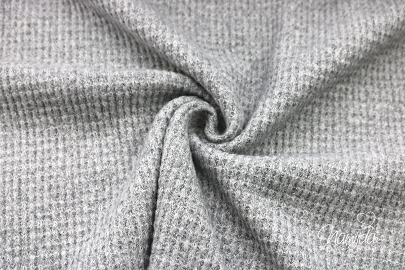 0,5 MTR.  SUPER WEICHER  STRICKSTOFF GRAU MELIERT ♥