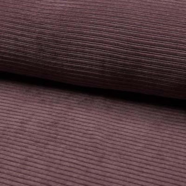 0,5 MTR. ♥ BREITCORD BAUMWOLL JERSEY - ALTMAUVE  - ELASTISCH  ♥