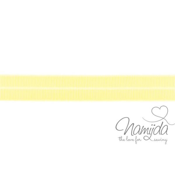1 MTR. ♥ Elastisches Einfassband MATT - GELB - 20mm ♥