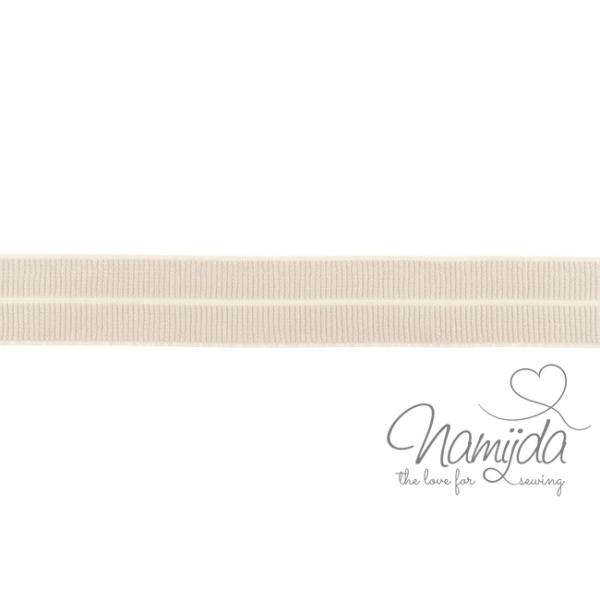 1 MTR. ♥ Elastisches Einfassband MATT - KIESEL - 20mm ♥