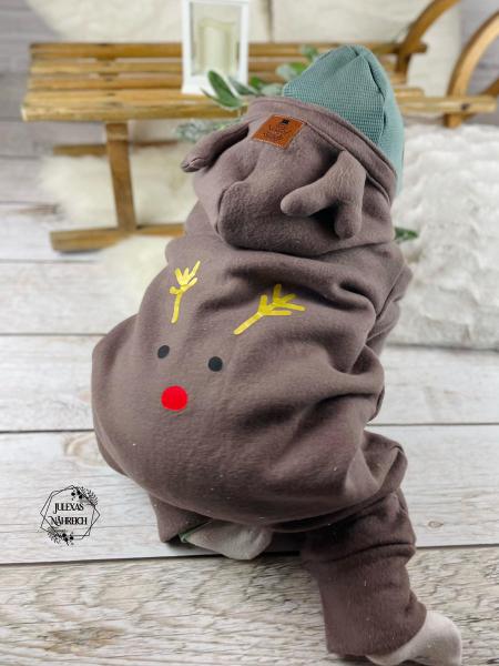 0,5 MTR. ♥ Doubelface Baumwollfleece Dusty BRAUN - 100% Baumwolle ♥