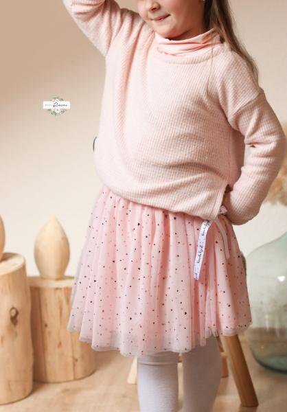 0,5 MTR. ♥ WEICHER *HERZGLITZER*  TüLL ROSE ♥
