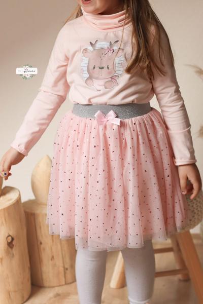 0,5 MTR. ♥ WEICHER *HERZGLITZER*  TüLL ROSE ♥