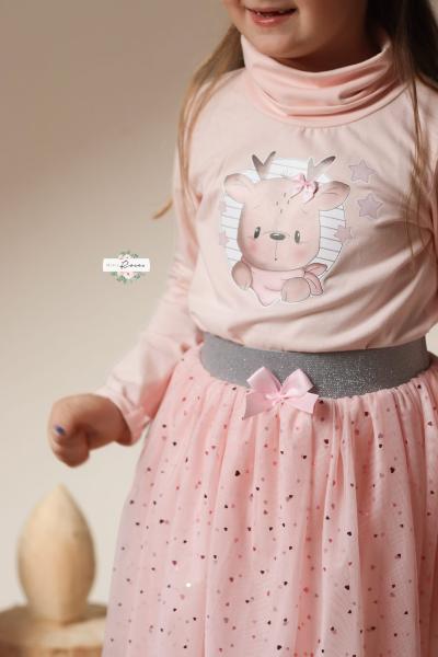 0,5 MTR. ♥ WEICHER *HERZGLITZER*  TüLL ROSE ♥