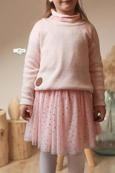 0,5 MTR. ♥ WEICHER *HERZGLITZER*  TüLL ROSE ♥