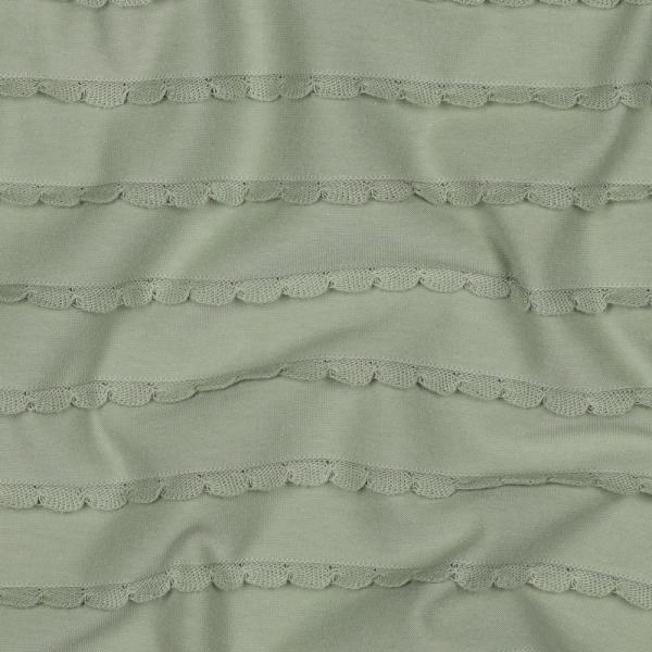 0,5 MTR. ♥ RÜSCHEN JERSEY - MINZE ♥