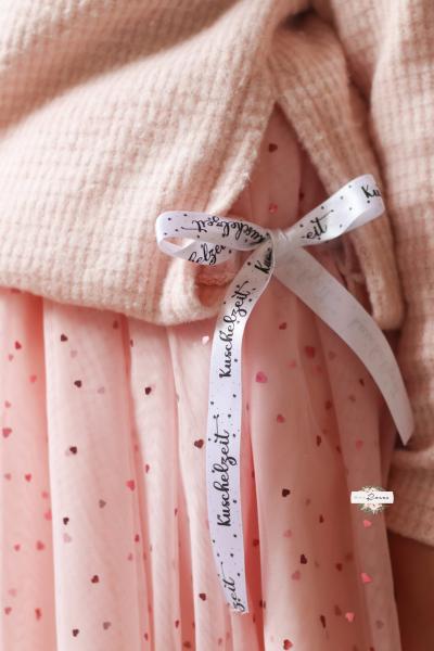 0,5 MTR. ♥ WEICHER *HERZGLITZER*  TüLL ROSE ♥