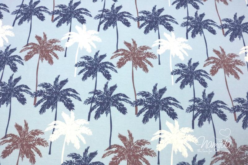 0,50 MTR. ♥ PALMEN HELLBLAU JERSEY ♥