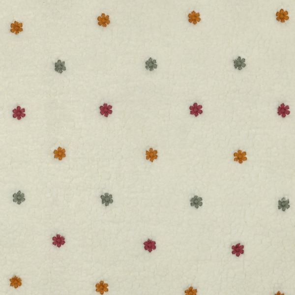 0,5 MTR. ♥ TEDDY GESTICKTE DAISIES NATUR ♥