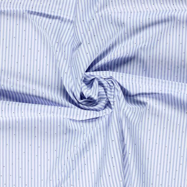 VORBESTELLUNG LIEFERZEIT CA. 1 WOCHE 0,5 MTR. GLITZER STEINCHEN STREIFEN NAVY/JEANS BAUMWOLL POPELINE