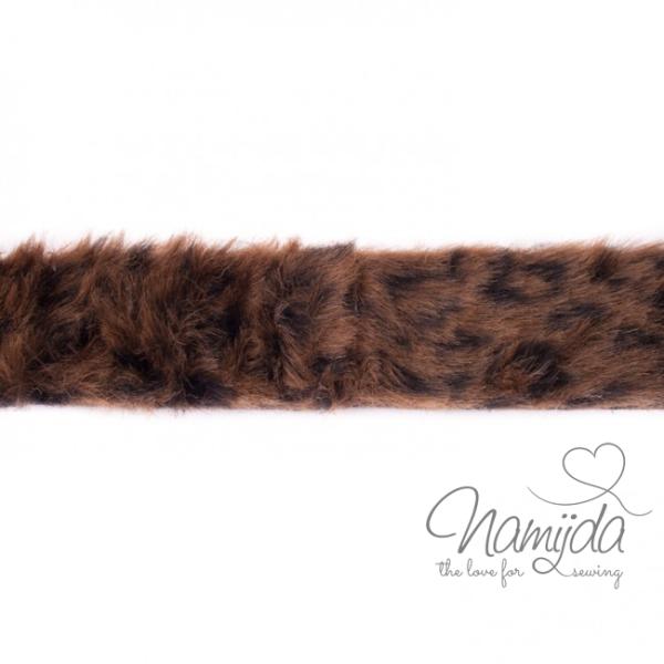 1 MTR. ♥ KUNST FeLLBORTE LEO HELLBRAUN - 4cm ♥