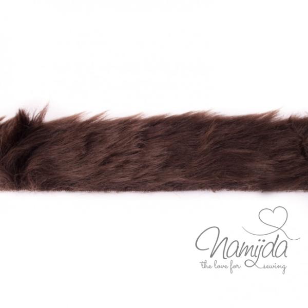 1 MTR. ♥ KUNST FeLLBORTE BRAUN - 4cm ♥