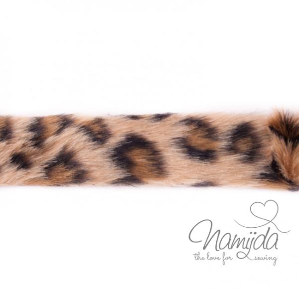 1 MTR. ♥ KUNST FeLLBORTE LEO NATUR - 4cm ♥