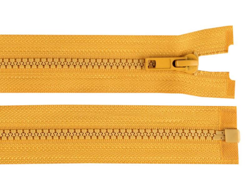 1 Stück Jacken Reißverschluss SENF - 60cm - teilbar