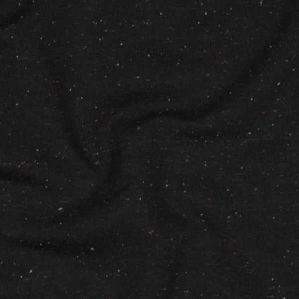 0,5 MTR. Kuschliger KONFETTI SWEAT SCHWARZ - bunte Tupfen - Farbeffekte