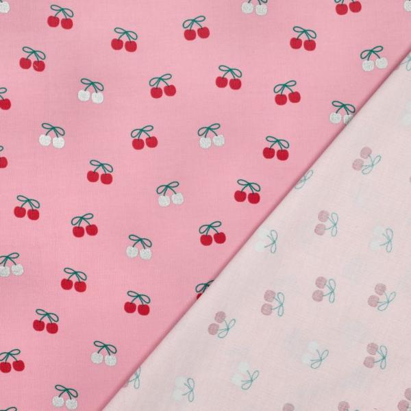 0,5 MTR. ♥ WEICHER BABY FEINCORD KIRSCHEN FOIL ROSA ♥