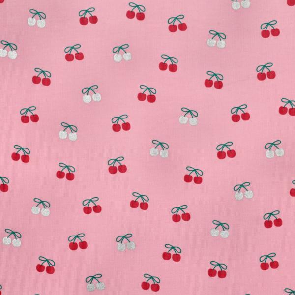 0,5 MTR. ♥ WEICHER BABY FEINCORD KIRSCHEN FOIL ROSA ♥
