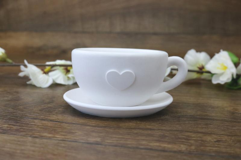 1 STÜCK ♥ GIESSFORM SILIKON LIEBLINGSTASSE MIT UNTERSETZER ♥