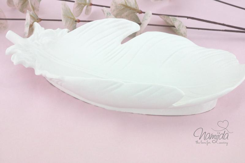 1 Stück ♥ GIESSFORM SILIKON - FEDERSCHALE  24,5x11cm  ♥