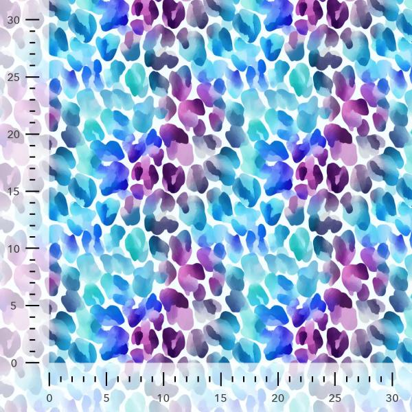0,50 MTR. ♥ LEO AQUARELL AQUA JERSEY ♥