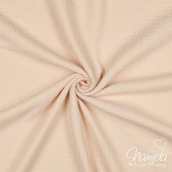 0,5 MTR. ♥ DouBLE GAUZE - Musselin SAND - Baumwollstoff ♥