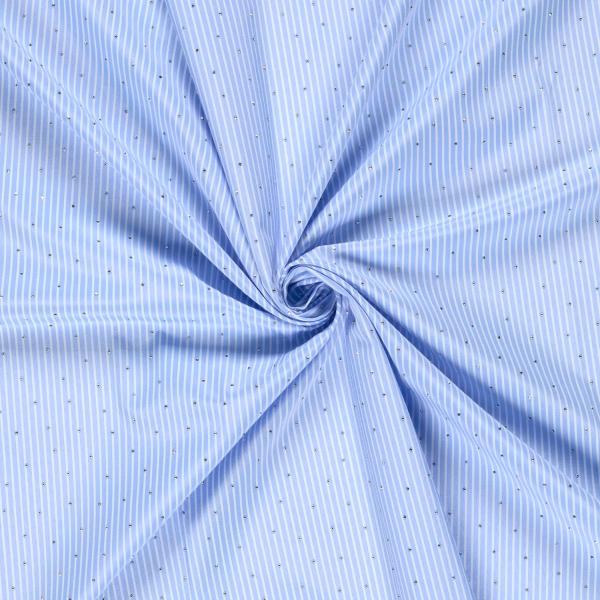 VORBESTELLUNG LIEFERZEIT CA. 1 WOCHE 0,5 MTR. GLITZER STEINCHEN FEINE STREIFEN JEANS BAUMWOLL POPELINE