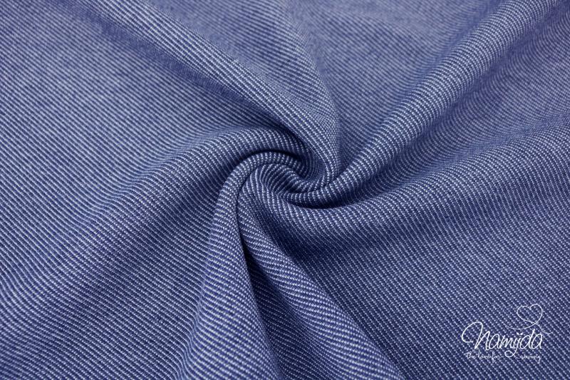 0,5 MTR. ♥ KNITTED DENIM JEANS JERSEY - HELL JEANS - ELASTISCH ♥