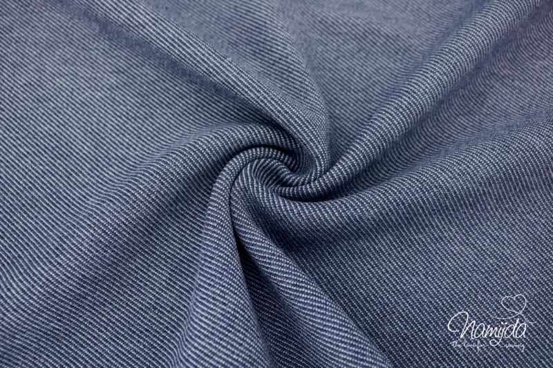 0,5 MTR. ♥ KNITTED DENIM JEANS JERSEY - JEANS - ELASTISCH ♥