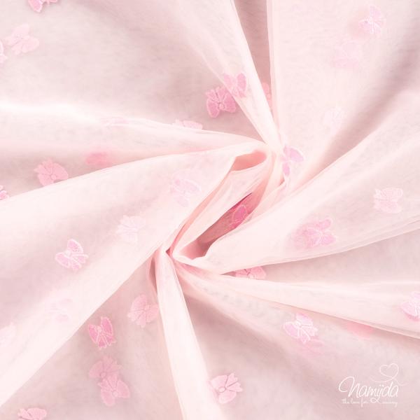 0,5 MTR. ♥ SOFT TüLL AUFGESTICKTE SCHLEIFEN ♥