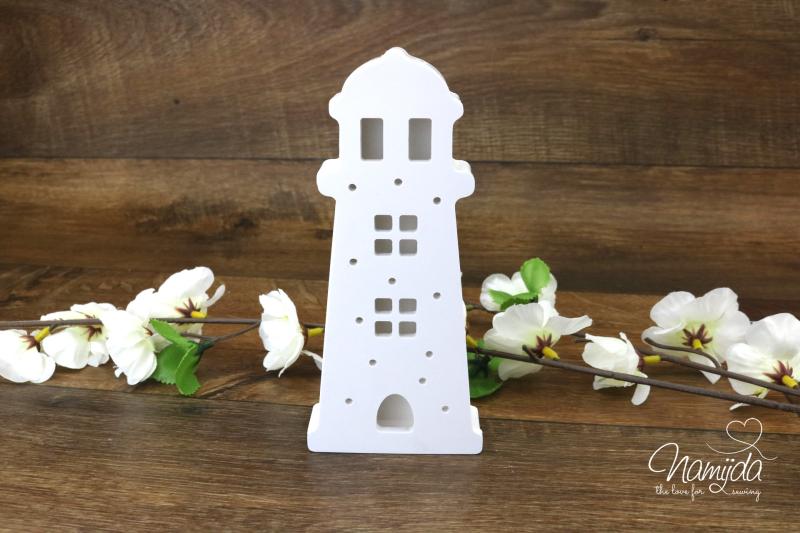 1 Stück ♥ GIESSFORM SILIKON - LEUCHTTURM MIT PÜNKTCHEN VORDERSEITE FÜR LED´S ♥