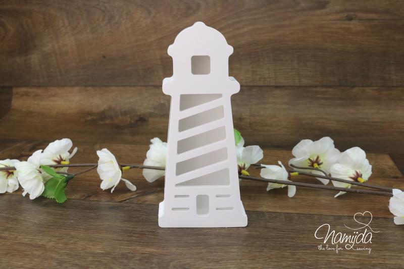 1 Stück ♥ GIESSFORM SILIKON - LEUCHTTURM MIT STREIFEN VORDERSEITE FÜR LED´S ♥