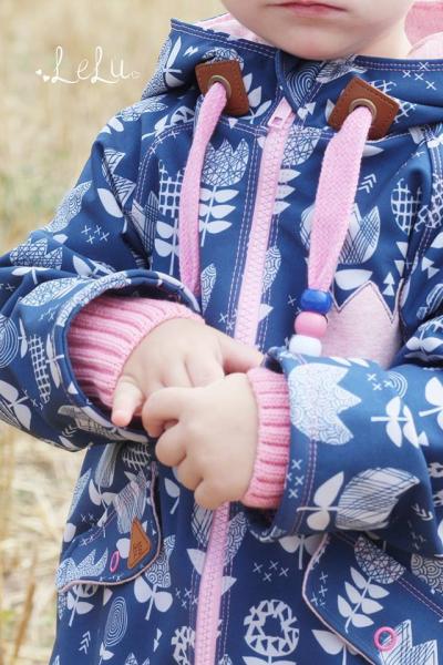 1 Stück Jacken Reißverschluss ROSA - 75cm - teilbar