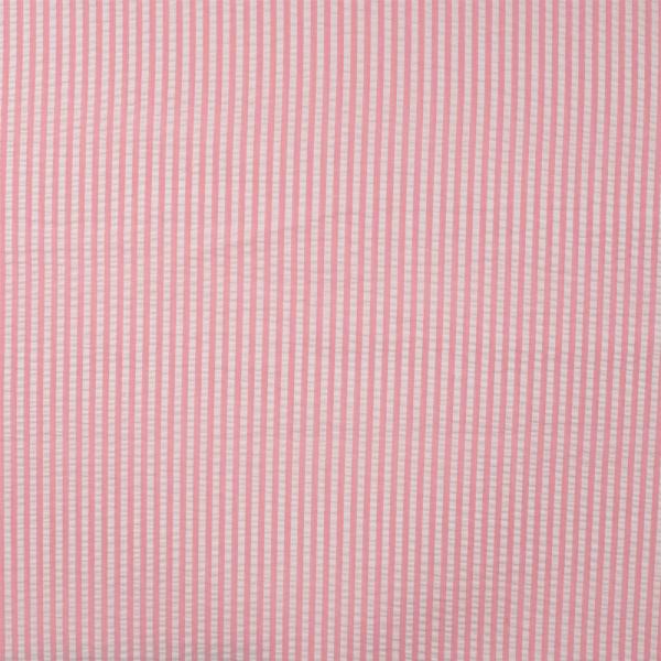 0,5 MTR. SEERSUCKER STREIFEN UNI ROSE